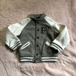 Polo Cotton Terry Letterman Jacket